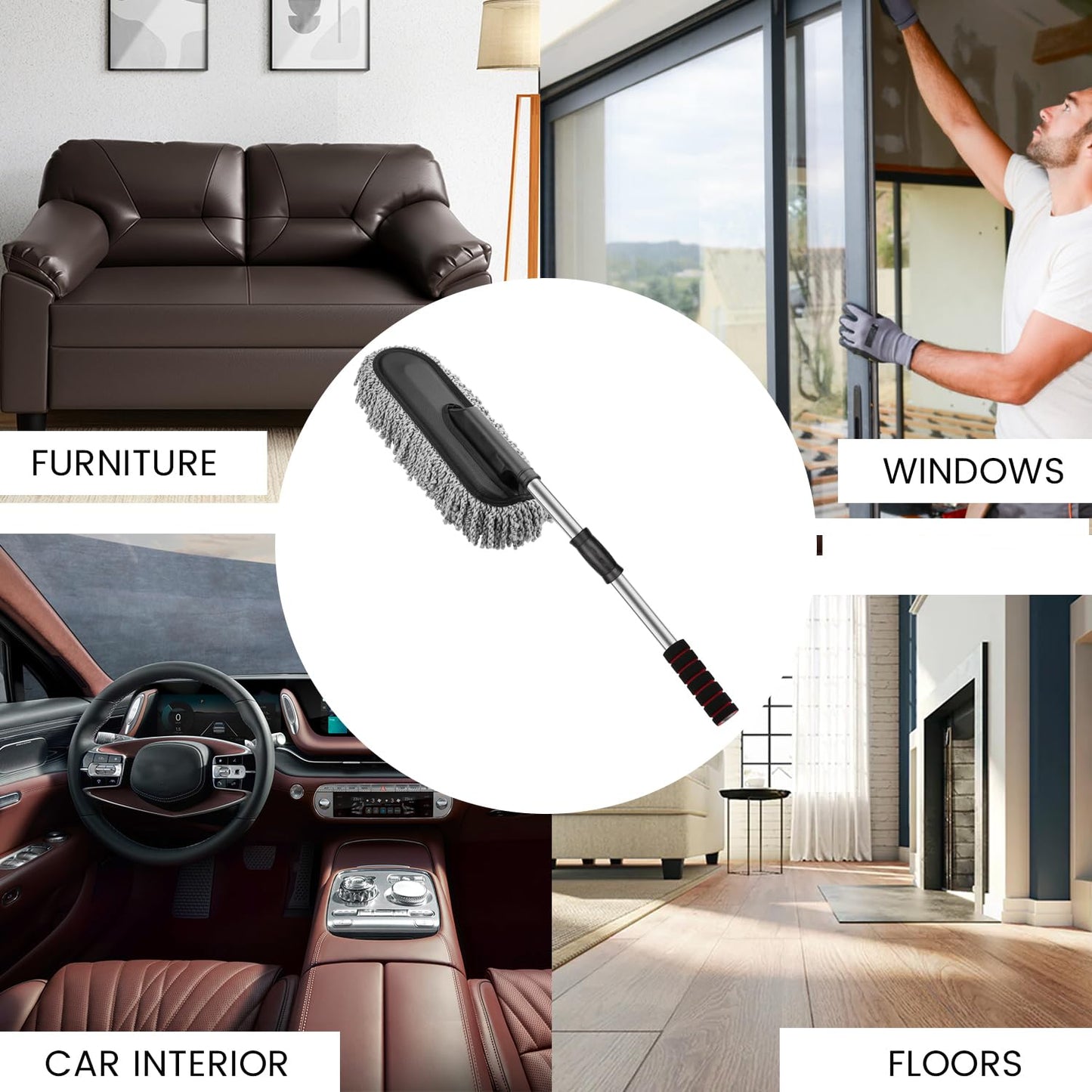 Extendable Microfiber Car Duster Brush