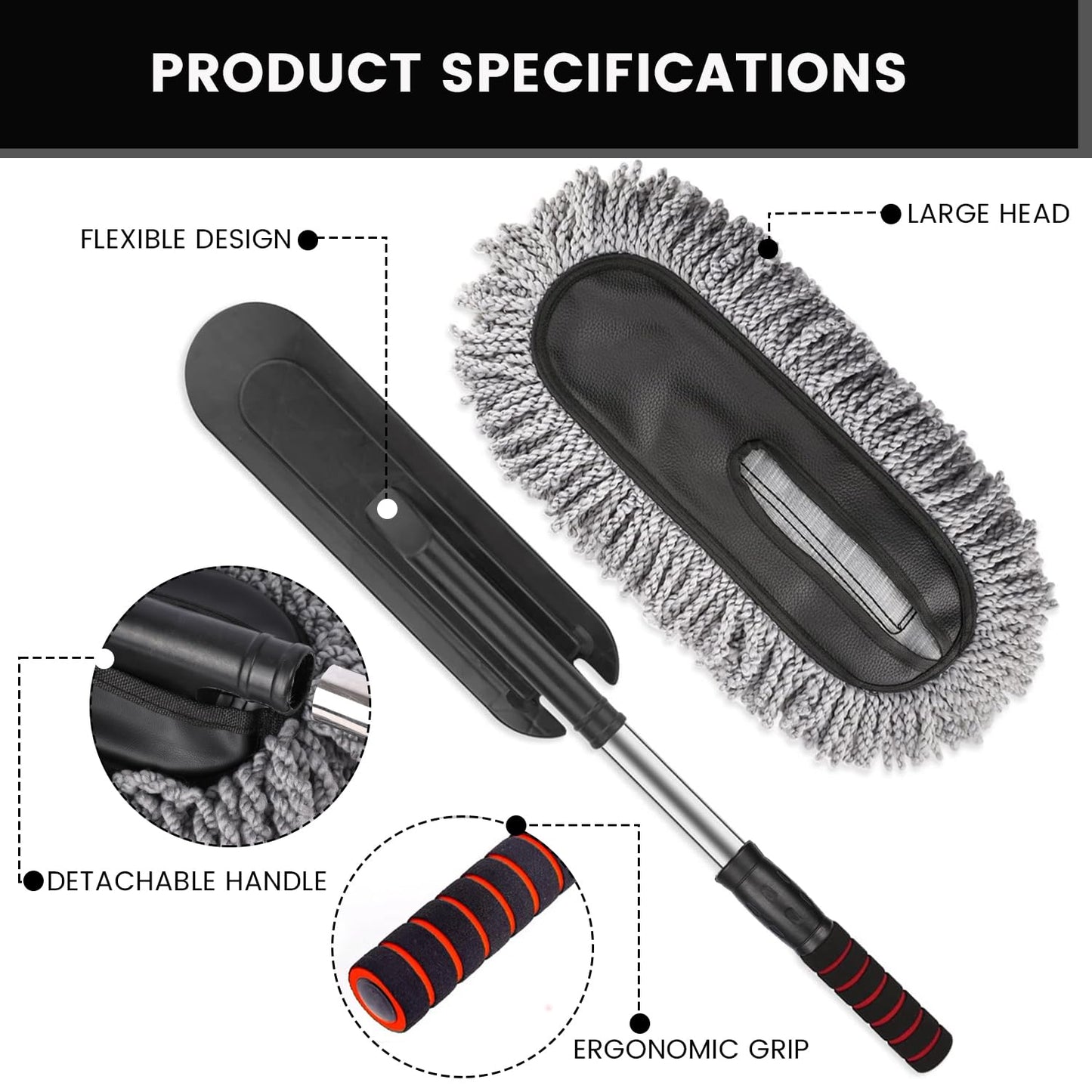 Extendable Microfiber Car Duster Brush